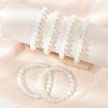 Opalite Beaded Stretch Bracelets X-BJEW-F203-01-4