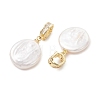 Natural Baroque Keshi Pearl Pendants PALLOY-JF05494-2