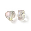 UV Plating Rainbow Iridescent Acrylic Beads OACR-F004-05G-2