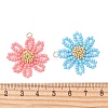 Glass Seed Beaded Pendants PALLOY-MZ01359-3