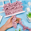 4 Yards Polyester Wrinkle Lace Ribbon OCOR-TA0004-18E-7