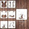 PET Hollow Out Drawing Painting Stencils Sets DIY-WH0172-359-2