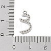 Rack Plating Brass Micro Pave Clear Cubic Zirconia Pendants KK-A224-03J-P-3