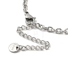 Titanium Steel Heart Link Chain Necklaces for Women NJEW-G145-01P-3