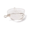Natural Quartz Crystal Pendants PALLOY-JF01663-06-3