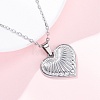 Heart 304 Stainless Steel Pendant Necklaces NJEW-H059-18P-1