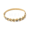 304 Stainless Steel Enamel Hinged Bangles for Women BJEW-B168-04G-01-4