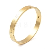 Ion Plating(IP) 304 Stainless Steel Grooved Star Bangles BJEW-F464-14G-2