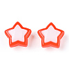 Two Tone Opaque Acrylic Beads SACR-I005-04A-08-1