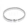 201 Stainless Steel Ball Chain Bracelets X-BJEW-E295-08-2