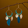 Ring with Leaf Zinc Alloy Acrylic Dangle Earrings FS-WGF3871-03-1