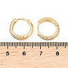 Brass Clear Cubic Zirconia Hoop Earrings EJEW-A156-08B-G-5