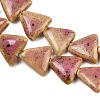 Glazed Porcelain Triangle Beads Strands PORC-B002-01-01-4