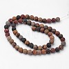 Natural Polychrome Jasper/Picasso Stone/Picasso Jasper Beads Strands G-D809-03-6mm-2