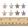 24Pcs 4 Colors Alloy Rhinestone Connector Charms ALRI-FS0001-13-5