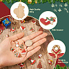40Pcs 20 Styles Christmas Alloy Enamel Pendants ENAM-TA0001-55-4