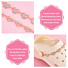 Heart with Butterfly/Infinity Alloy Rhinestone Link Shoe Decoration Chain FIND-AB00008-4