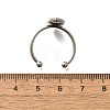 304 Stainless Steel Open Cuff Ring Components STAS-M057-01F-P-3