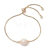 Freshwater Pearl  Slider Ring BJEW-JB11132-1