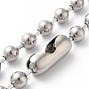 Tarnish Resistant 304 Stainless Steel Ball Chain Necklace & Bracelet Set STAS-D181-02P-01C-4