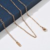 2MM 304 Stainless Steel Cable Chain Necklaces for Women SA-CBACA62-01RG-1
