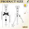 2Pcs Alloy Pendant Decorations HJEW-ME00101-2