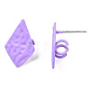 Spray Painted Iron Stud Earring Findings IFIN-N008-013B-3