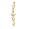 Brass Micro Pave Clear Cubic Zirconia Big Pendants KK-E802-18G-B-1