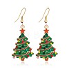 Christmas Theme Alloy Plastic Dangle Earrings FS-WG6FBD6-18-1