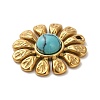 Synthetic Turquoise Flower Pendants STAS-R009-05G-06-2