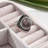 Natural Rhodonite Adjustable Rings G-P560-03AS-15-3