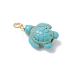 Dyed Synthetic Turquoise Pendnats PALLOY-JF05075-01-3