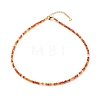 Natural Carnelian Beaded Necklaces for Women NJEW-JN03789-02-1