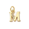 Brass Micro Pave Cubic Zirconia Charms KK-I382-03G-M-1