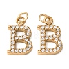 304 Stainless Steel with Crystal Rhinestone Charms RB-CBA5270-11G-B-1