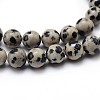 Natural Dalmatian Jasper Round Bead Strands G-J303-19-8mm-3