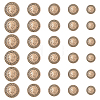 30Pcs 5 Styles Zinc Alloy Buttons BUTT-FH0001-016AG-1
