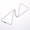 Tarnish Resistant Trendy Unisex 304 Stainless Steel Cable Chain Necklaces X-NJEW-M057-B-01-2