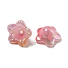 Iridescent Acrylic Bead Caps OACR-C021-08-3