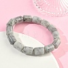 Column Natural Labradorite Beads Stretch Bracelets for Women Men BJEW-A148-01A-24-3