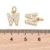 SHEGRACE Brass Micro Pave Clear Cubic Zirconia Pendants XGRQ29692-394G-W-3