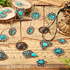 10Pcs 5 Styles Synthetic Turquoise Dyed Pendants FIND-TA0003-28-15