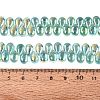 Electroplate Transparent Glass Beads Strands EGLA-N057-01A-03-4