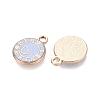 Rack Plating Alloy Enamel Pendants ENAM-N070-01A-03G-03-2