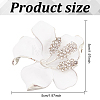 2Pcs 2 Colors Crystal Rhinestone Flower Brooch Pin JEWB-FI0001-02-2