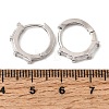 Brass Pave Cubic Zirconia Hoop Earrings EJEW-G471-09P-01-5