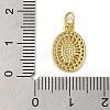 Rack Plating Brass Micro Pave Cubic Zirconia Pendants KK-P279-11G-3