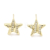 Brass Micro Pave Clear Cubic Zirconia Studs Earring for Women EJEW-S217-F01-1