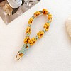 Flower Cotton Handmade Braided Wrist Lanyard Pendant Decorations X1-AJEW-TAC0028-16-1