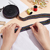 5 Yards Ethnic Style Embroidery Flat Polyester Elastic Rubber Cord/Band OCOR-BC0005-15B-3